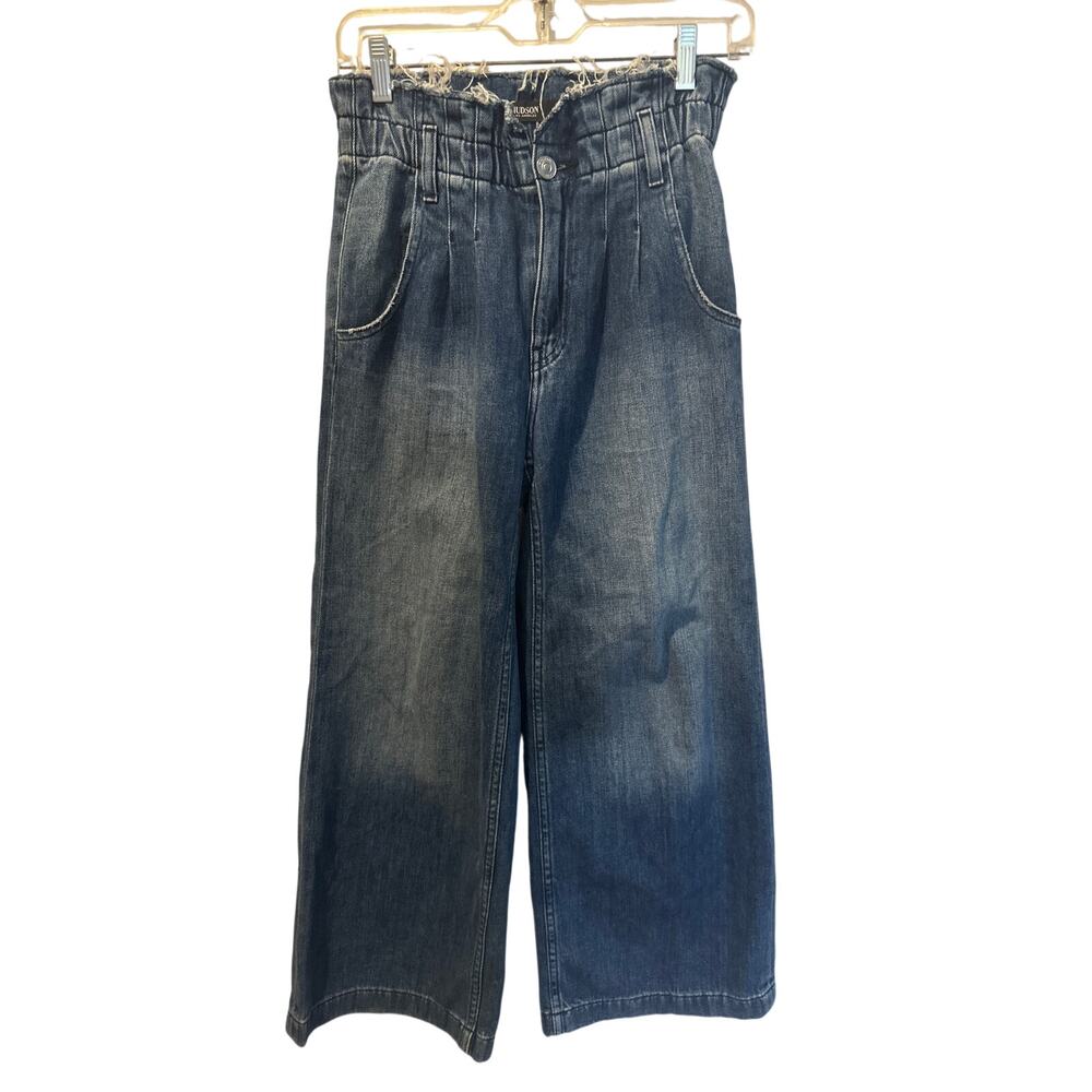 ⭐️ Women’s Hudson Wide Leg Jeans Size 24  Trendy Chic Paperbag